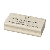 Klassiek monogram eenvoudig retouradres rubberstempel (Stempel)