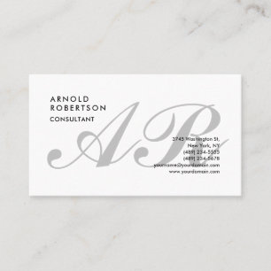 Klassiek Monogram Eenvoudig Trendy Professioneel Visitekaartje