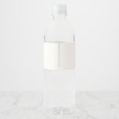 Klassiek Monogram Elegant Wit Huwelijk Waterfles Etiket (Achterkant)