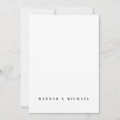 Klassiek monogram elegante bruiloft uitnodiging (Achterkant)