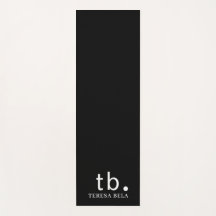 Klassiek Monogram Elegante Minimaal Zwart Witte St
