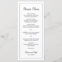 Klassiek Monogram Elegante Trouw Menu