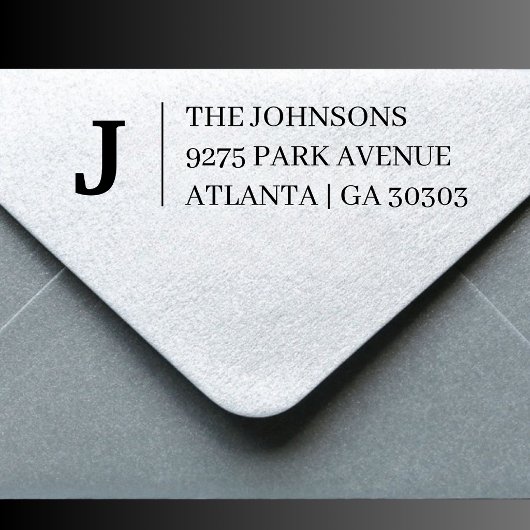 Klassiek Monogram Envelop Retouradres Stempel