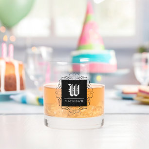 Klassiek Monogram Fancy Lijst Custom Whisky Glas
