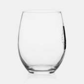 Klassiek Monogram Fancy Lijst Custom Wijnglas Zonder Voet (Rechts)