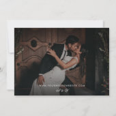 Klassiek Monogram Formele Elegante Foto Bruiloft Kaart (Achterkant)