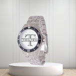 Klassiek Monogram Gift Horloge<br><div class="desc">Dit ontwerp is gemaakt met behulp van digitale kunst. Het kan in het gebied worden aangepast door de klik aan te passen en de naam, initialen of woorden aan te passen. U kunt de tekstkleur en de stijl ook veranderen of de tekst voor een slechts ontwerp van het afbeelding schrappen....</div>