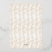 Klassiek Monogram Gold Crest repetitie diner Folie Uitnodiging (Achterkant)