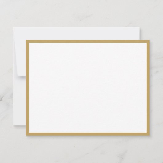 Klassiek monogram goud notitiekaartje (Achterkant)