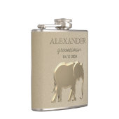 Klassiek Monogram Gouden Bruidsjonkers Heupfles (Rechts)