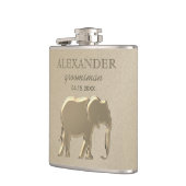 Klassiek Monogram Gouden Trouwparty Heupfles (Links)