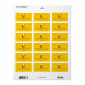 Klassiek Monogram Grad Moderne Afstudeeradres Etiket (Full Sheet)