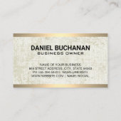 Klassiek monogram | Grunge Gold Metal Trim Visitekaartje (Achterkant)