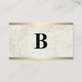 Klassiek monogram | Grunge Gold Metal Trim Visitekaartje (Voorkant)