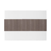 Klassiek monogram houtnerf hertenhoorn trouwfeest uitnodigingen wikkel (Achterkant Voorbeeld)