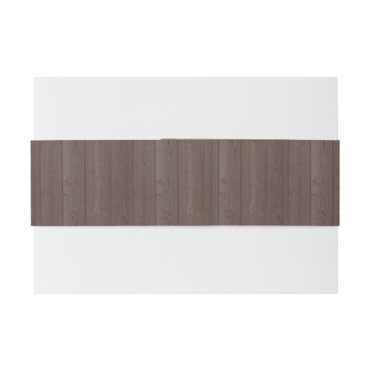 Klassiek monogram houtnerf hertenhoorn trouwfeest uitnodigingen wikkel (Achterkant Voorbeeld)