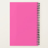 Klassiek Monogram in Heet Roze Notitieboek (Achterkant)