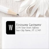 Klassiek monogram/Initiaal retouradres Etiket (Insitu)