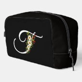 Klassiek monogram initiaal rode bloem moeder cadea toilettasje (Rechterhoek)