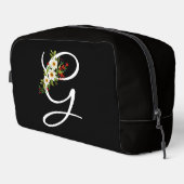 Klassiek monogram initiaal rode bloem moeder cadea toilettasje (Rechterhoek)