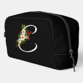 Klassiek monogram initiaal rode bloem moeder cadea toilettasje (Rechterhoek)