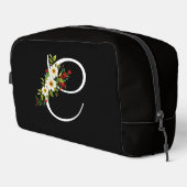 Klassiek monogram initiaal rode bloem moeder cadea toilettasje (Rechterhoek)