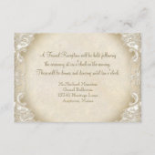 Klassiek Monogram Kanten Wilde Roze Roos Draai For Informatiekaartje (Achterkant)