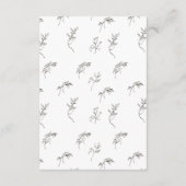 klassiek  monogram kuif bruiloft receptie informatiekaartje (Achterkant)