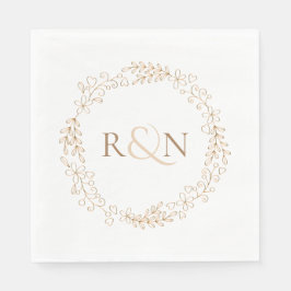 Klassiek monogram Laurel Garland Servet