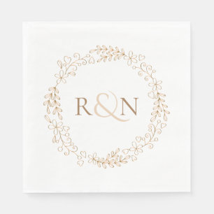 Klassiek Monogram Lauwerkrans Servet