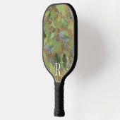 Klassiek monogram Leaf camo cadeau voor papa Pickleball Paddle (Links)