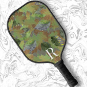 Klassiek monogram Leaf camo cadeau voor papa Pickleball Paddle