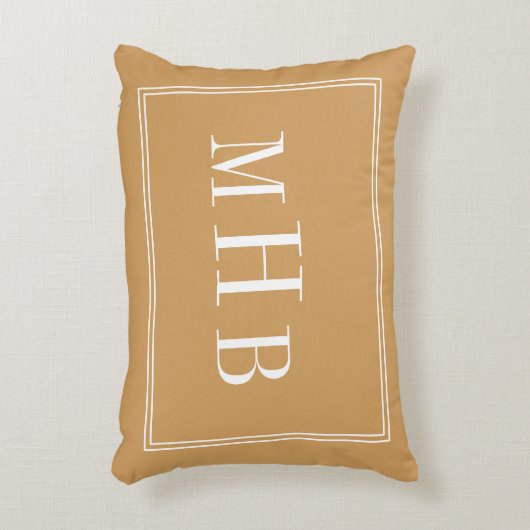 Klassiek monogram met eigen kleuren decoratief kussen (Voorkant(Verticaal))