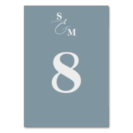 Klassiek Monogram Moderne Ampersand Blauwe Bruilof Kaart