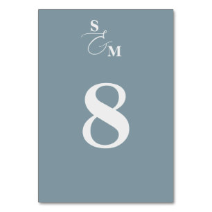 Klassiek Monogram Moderne Ampersand Blauwe Bruilof Kaart