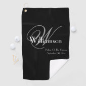 Klassiek Monogram Moderne Cadeau voor Vader van de Golfhanddoek (Insitu)