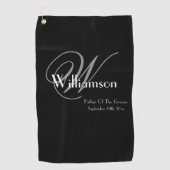 Klassiek Monogram Moderne Cadeau voor Vader van de Golfhanddoek (Voorkant)