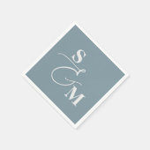 Klassiek Monogram Moderne Script Ampersand Trouw Servet (Hoek)