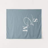 Klassiek Monogram Moderne Script Ampersand Trouw Wandkleed (Voorkant (horizontaal))