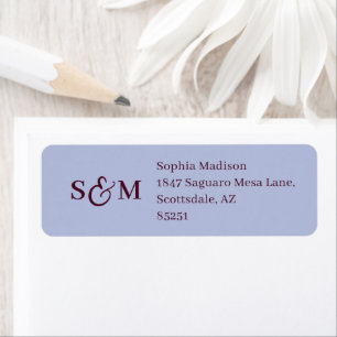 Klassiek Monogram Periwinkle Trouw Retouradres Etiket