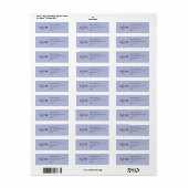 Klassiek Monogram Periwinkle Trouw Retouradres Etiket (Full Sheet)