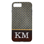 Klassiek Monogram Polka stippen Case-Mate iPhone Case (Achterkant)