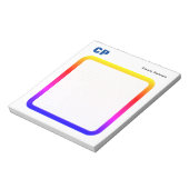 Klassiek Monogram Professioneel Eenvoudig Minimali Notitieblok (Linkerzijde)