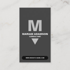 Klassiek (Monogram QR) Zilver & Mat Zwart Visitekaartje