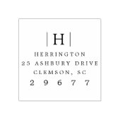 Klassiek monogram retouradres rubberstempel (Afrduk)