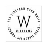 Klassiek monogram retouradres  zelfinktende stempel (Design)