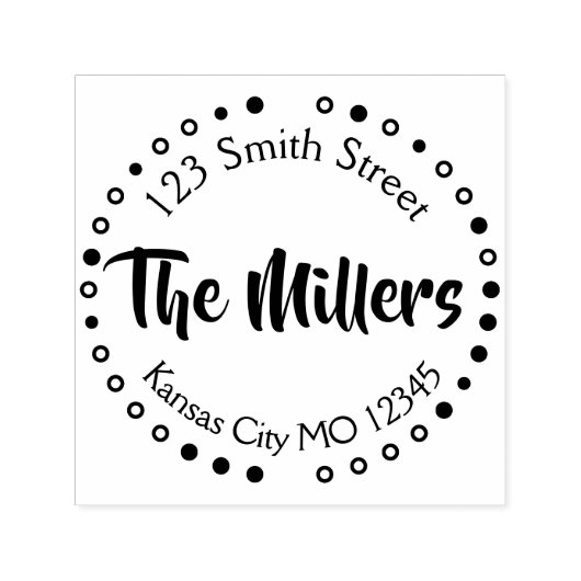 Klassiek monogram retouradres  zelfinktende stempel (Design)