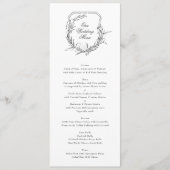 klassiek monogram romantisch Onze bruiloft Menu (Voorkant)