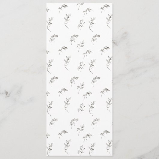 klassiek monogram romantisch Onze bruiloft Menu (Achterkant)