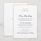 KLASSIEK MONOGRAM ROMANTISCHE KALLIGRAFIE BEWAAR D KAART (Voorkant / Achterkant)